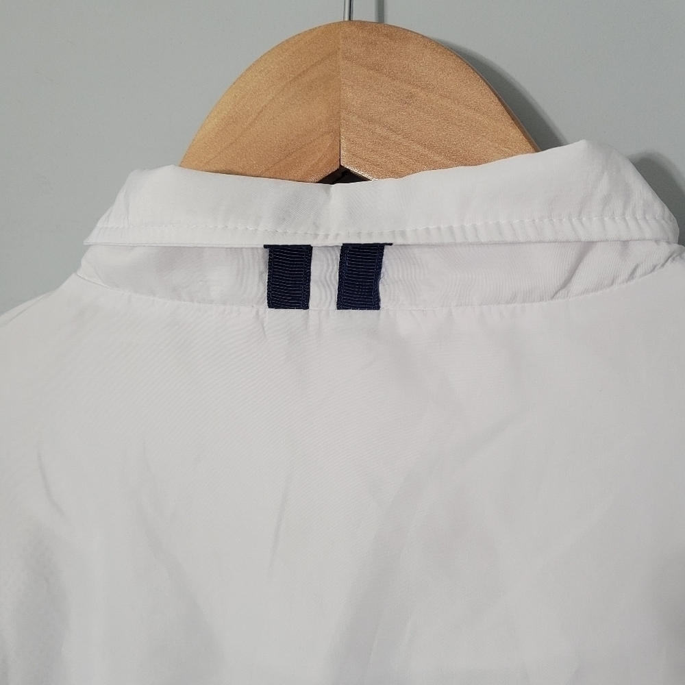 Zyia White and Blue Stripe Windbreaker Jacket - Picture 12 of 12